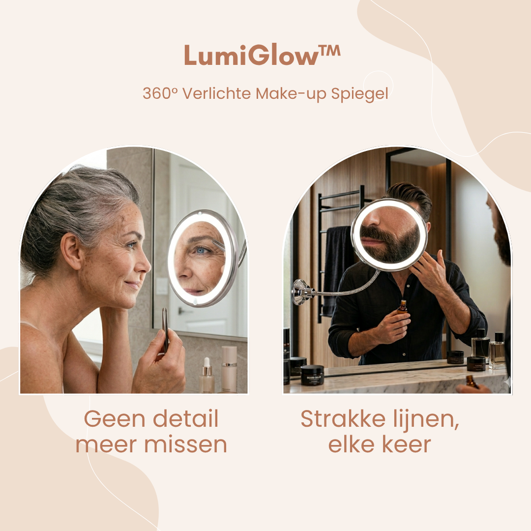 LumiGlow™ – 360° Verlichte Make-up Spiegel