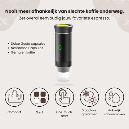 EspressoGo™ - 3 in 1 Draagbare Espressomachine