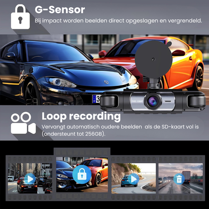 Dashcam met 4 Camera's | WiFi & Parkeerbewaking
