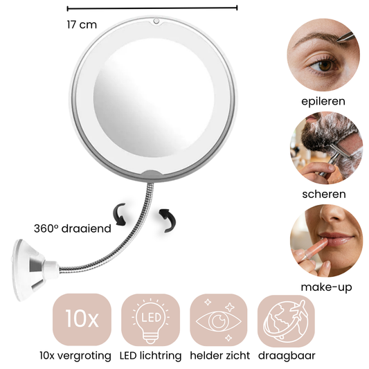LumiGlow™ – 360° Verlichte Make-up Spiegel