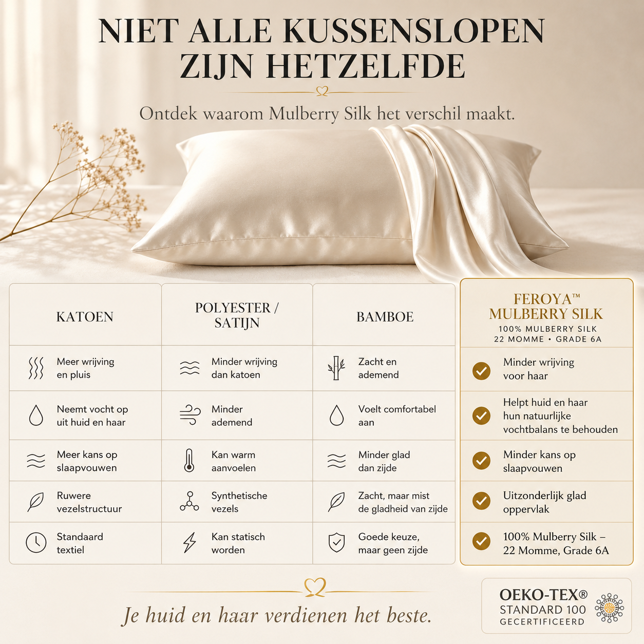 Mulberry Silk Kussenhoes
