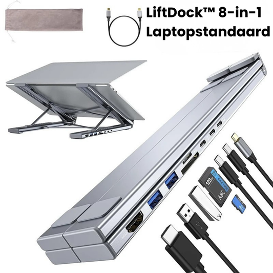 LiftDock™ 8-in-1 Laptopstandaard
