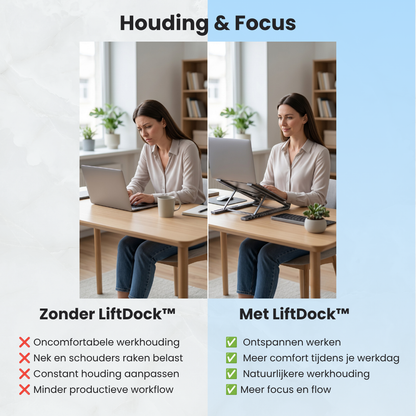 LiftDock™ 8-in-1 Laptopstandaard
