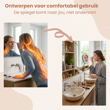 LumiGlow™ – 360° Verlichte Make-up Spiegel