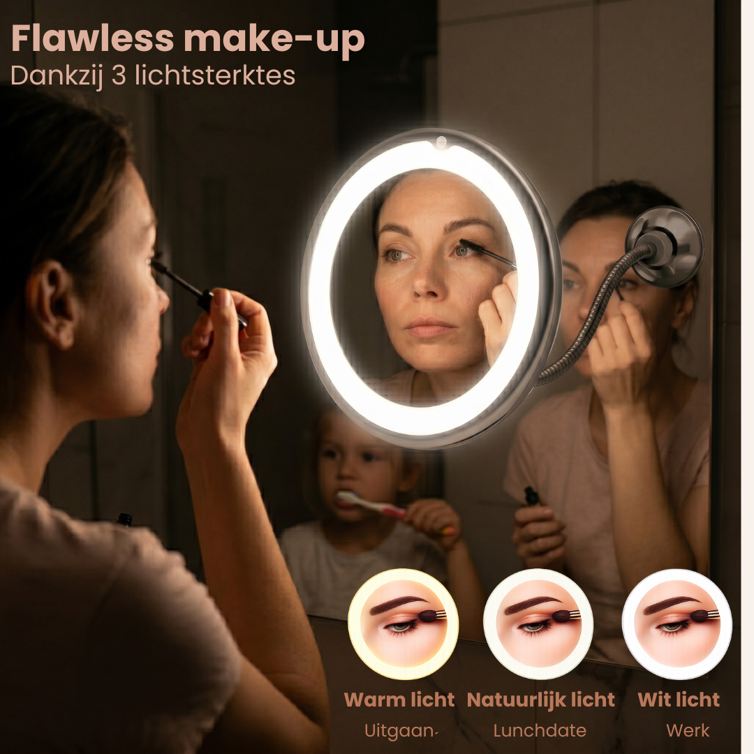 LumiGlow™ – 360° Verlichte Make-up Spiegel